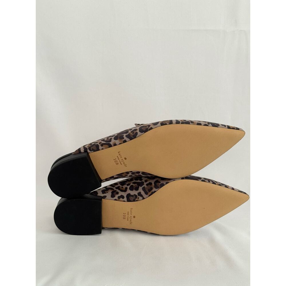 Kate Spade Loretta Leopard Mules NIB Taupe Multi Pointed Toe 10B - Picture 11 of 13